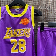 Latest Lakers Children's Basketball Singlet Set Ages 1-15 Years - NEWEST BABY Elementary and Middle 