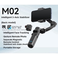 AI Face Tracking 3-Axis Gimbal Stabilizer Portable Handheld Phone Holder for Live Broadcast Desktop 