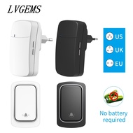 Wireless Door bell UK Plug Self-Powered Waterproof Door Home Bell Wireless 150M Distance 32 Songs Home Welcome Door Chimes