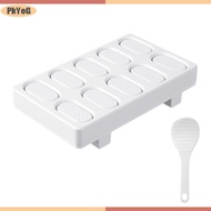 PkYeG Sushi Báo Chí khuôn hình chữ nhật musubi Maker Báo Chí 10 trong 1 Mini Nhật Bản onigiri Sushi