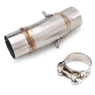 Stainless Steel 51mm Exhaust Mid Pipe for Ninja250 Ninja400 Ninja500 Z250 Z400 Z500 2017-2025