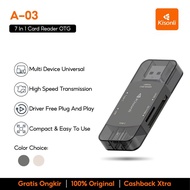 Kisonli Card Reader A03 7 In 1 USB 3.0 Type-C OTG Memory Card Adapter Micro SD TF Original