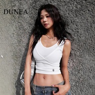 DUNEA Splicing Irregular Cropped Camisoles