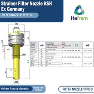 KSH Ex Germany Mushroom Nozzle Strainer Type D Thread 1 1/4 WW Filter Nozzle