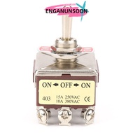 ENGANUNSOON ​​3 Position Switch​​, ON//ON Three-position Rocker Control 4PDT 12 Pin Rocker Switch He