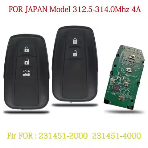 Baojiangdd car key for Toyota COROLLA COROLLA CROSS 231451-2000/4000 smart remote key 312/314MHz 8A 
