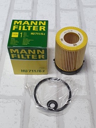 กรองน้ำมันเครื่อง Benz  SLK  R172  ( 2011 - 2016 )  รุ่น  SLK 200,  SLK 300   Oil Filter Mann  HU 711/6z  /  HU711/6z