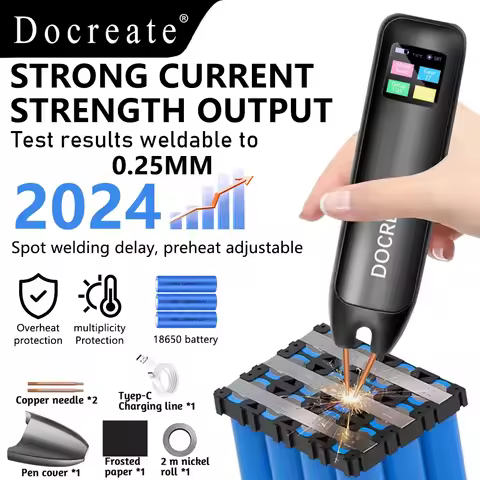 Docreate-757 Color screen portable handheld small spot welder 18650 mobile phone lithium battery nic