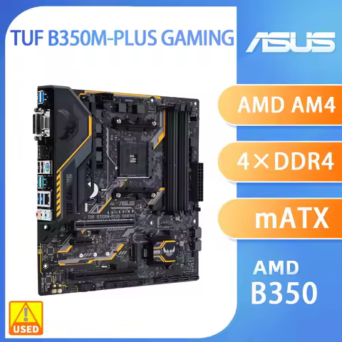 B350 Motherboard ASUS TUF B350M-PLUS GAMING for Ryzen 7 5700x 5700x3d 5800x3d AM4 Motherboard for Ry