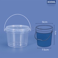 INS ถังน้ำแข็งพลาสติก 300ml 500ml 1000ml กระปุกเก็บอาหารมีฝาโปร่งใส Clear Plastic Bucket