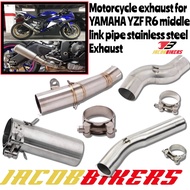 YAMAHA YZF R6 middle link pipe stainless steel Exhaust YZF R6 51mm 60mm Motorcycle Exhaust Middle