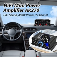 HiFi Audio Amplifier 400W 2 Channel 12V Car Audio Power Amplifier Support AUX Mini Power Amplifier A