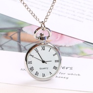 Small Pocket Watch Keychain Clear Number Roman Scale Student Wall Watch Children Necklace Watch Simp