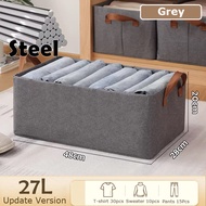 Clothes organizer storage wardrobe organizer Cationic+PU Steel Frame clothes storage box foldable st