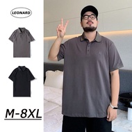 ▥45-130KG PLUS SIZE M-8XL High-end polo t shirt men plus size Short Sleeve Polo Top Slim plan Casual loose oversized tee