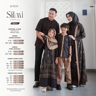 Baju Busana Muslim Couple Pasangan Lebaran Gamis Keluarga Terbaru 2025 Warna Hitam Silmi Family