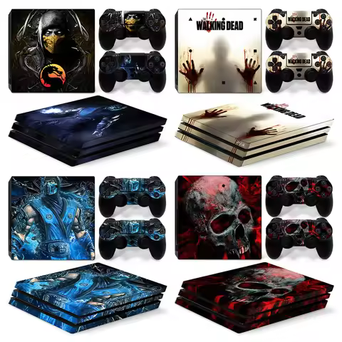 Vinyl Decal for PS4 Pro Console Full Set Skin Sticker Protective Cover for PS4 Pro Controller