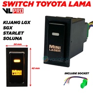 Switch Foglamp Toyota Lama Kijang Kotak Kapsul LGX Starlet Push On 12V Lampu Tembak Lampu Kota DRL K