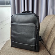 HITAM S04P-8090AL Adrian Taiga Leather Backpack Black - Uk. 31 cm
