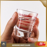 Espresso SHOT GLASS - Coffee Measuring Cup - SHOT - ONE SHOT ESPRESSO - DOUBLESHOT 60ML