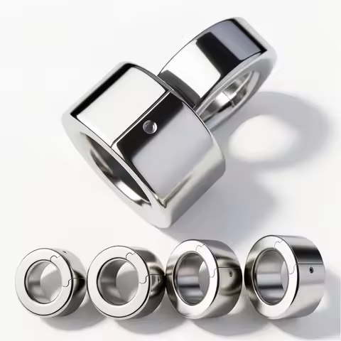 Heavy Duty Stainless Steel Testicle Stretcher Ring Weighted Split Openable Smooth Lockable Bondage T