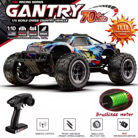 KF10 1:10 4WD RC Car 4X4 40KM/H 70KM/H Off Road Car 2.4G High Speed 3S Brushless Motor RC Rally Car 