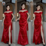 ((1353)) Code AA07 With A Scarf Included (NSK brand Label) Dress Bridesmaid Evening Beautiful Luxuri