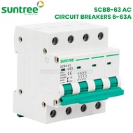 Suntree SCB8-63 AC Circuit Breaker MCB 4P 400V ตัวเลือก 32A 63A  เบรกเกอร์ DC เบรกเกอร์โซล่าเซลล์ เซอร์กิตเบรกเกอร์ MCB เมนเบรกเกอร์ โซลาร์เซลล์