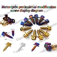 professional modification accessories Motorcycle Screws M5x15 Heng Body Bolt Pattern Va(1pcs)
