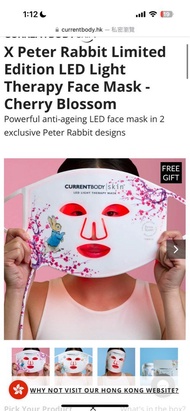 CurrentBody Skin X Peter Rabbit Limited Edition LED Light Therapy Mask 紅光燈