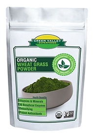 [USA]_Green Valley Superfoods Organic Wheatgrass Powder - Vegan, Raw and Non-GMO Superfood - 16 oz/