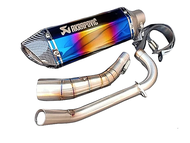 ท่อ Msx ท่อมอเตอร์ไซค์ ท่อแต่ง HONDA MSX125 MSX125-sf DEMON125(เดมอน125) +ปลายท่อ AK14 นิ้วรุ้งปากเค