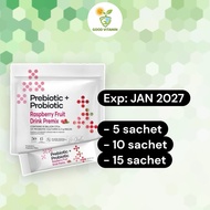 [JAN2027] PREBIOTIC + PROBIOTIC Raspberry Fruit Drink Premix | Prebiotik Probiotik SHAKLEE