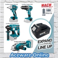 MACE 18V Cordless Angle Grinder / Cordless Impact Wrench / Cordless Rotary Hammer Drill / 4.0AH Lith