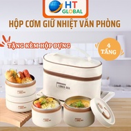 4-layer office lunch box, lunch box keeps heat for 4 to 5 hours