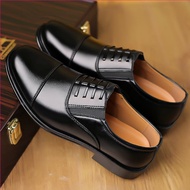 Qiaofiluo mens genuine leather thick heel shoes comfortable design and trendy luxury style pure leat