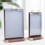 FEISHANG Ads Display Stand, Multi page Label Holder Menu Card Holder, Multipurpose Acrylic Loose lea