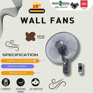 【Ready Stock】KDK KC4GR 16" 3 Blades Remote Control Wall Fan Black color Kdk wall fan / kipas dinding