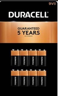 Duracell 9V 鹼性電池 8入