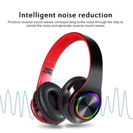 B39 LED Colorful Breathing Lights Portable Folding Built-in FM Wireless Bluetooth Headphones With MI