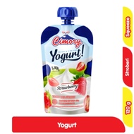 Cimory Strawberry Yogurt Squeeze kemasan Pouch 120g.