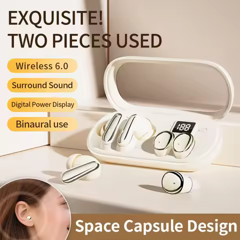 New MD35 2-in-1 Dual-Pair in-Ear Bluetooth Earbuds HiFi High-Quality Sound Sleep Earphones Long Batt