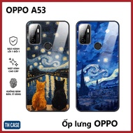 Case for OPPO A53 Van Gogh model art with high-quality shatterproof glass with camera protection