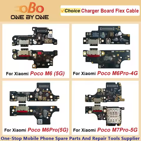 USB Charging Dock Board For Xiaomi Poco M6 M7 Pro M6 Plus 4G 5G Charger Port Connector Flex Cable Re