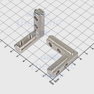 [2 Pieces]- Recessed Corner L for Aluminum Profile GB 40x40