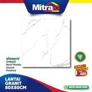 Sincere Granit Lantai 80x80 Motif Marble Glazed Polished GH8605
