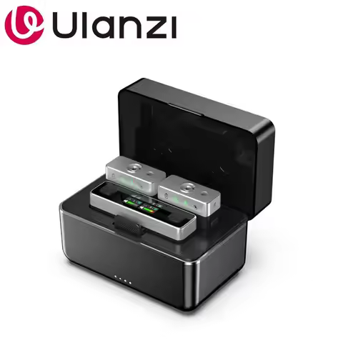 Ulanzi AM18 U-Mic Wireless Lavalier Microphone System Dual-Channel Audio With On-Board Recording For