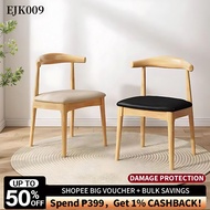 ️ Nordic Dining Chair Room Chair Leather PU Nordic Ergonomic Dining Chair Study Chair Arm Back