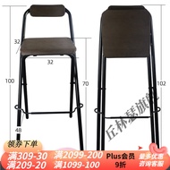 ST-🚤Household Folding Bar Chair Backrest Bar Chair Living Room High Chair Anti-Corrosion Wood Bar Chair Modern Minimalis
