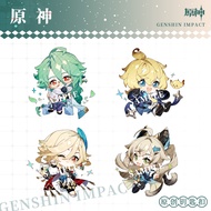 Genshin Impact Keychain Kaveh Anime Acrylic Key Chain Double-sided Transparent Baizhu Kirara